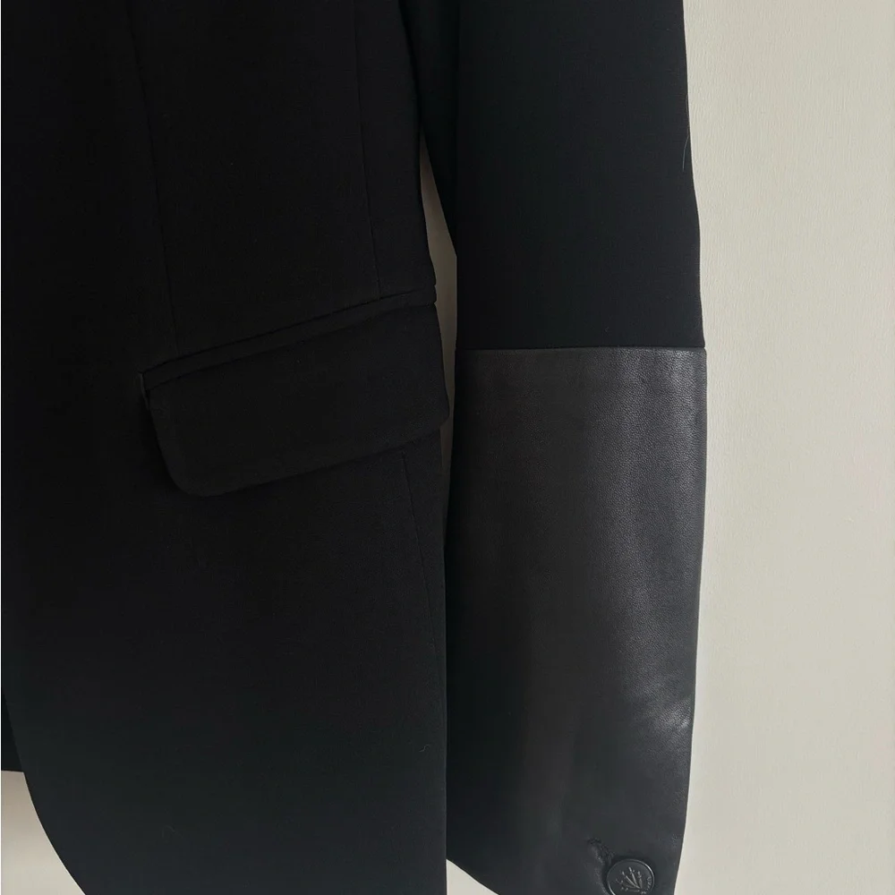 Rag and Bone Blazer with Leather Trim